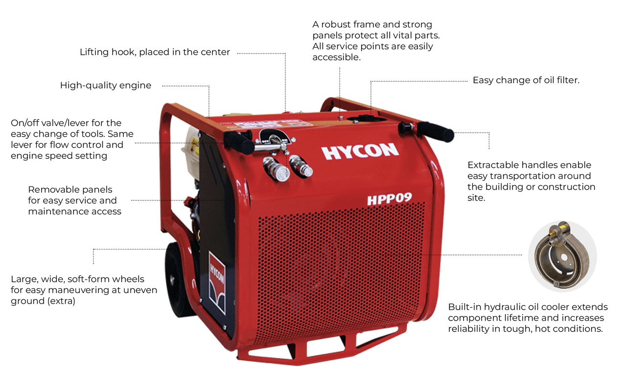 Hycon HPP23-V-Flex Briggs-Vanguard Gas Engine Hydraulic Power Unit, 5-12 GPM