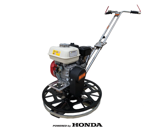 MBW F24 edger trowel with Honda GX160 engine, left front