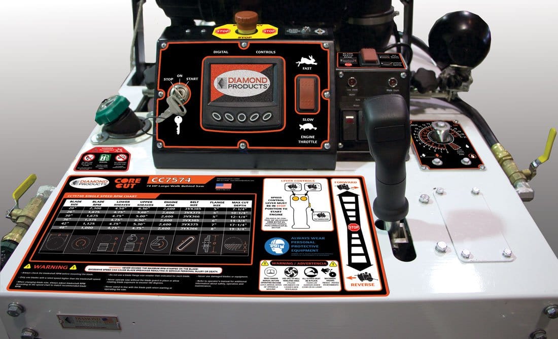 CC7574DD Diesel Core Cut Walk Behind Saw