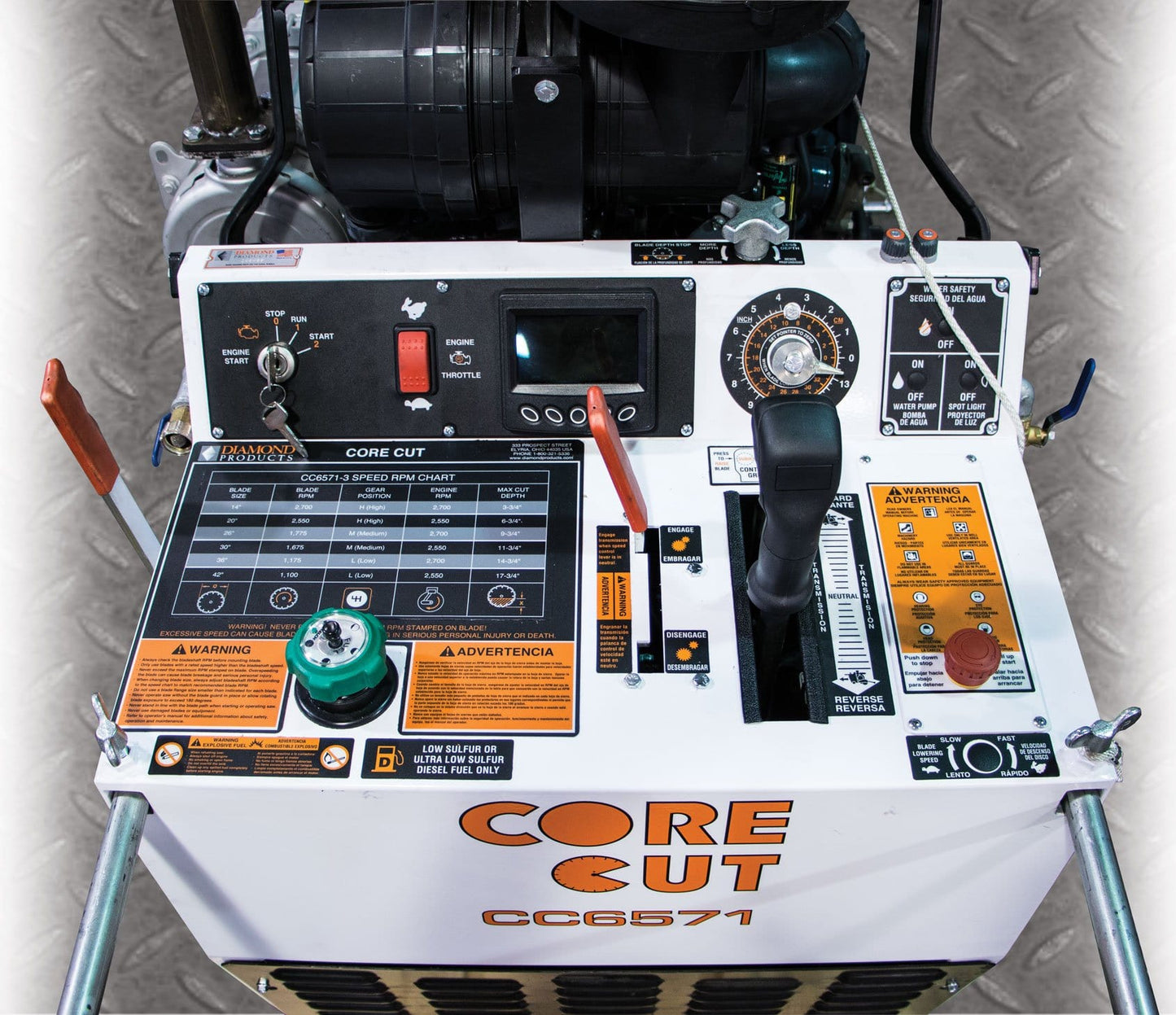 CC6571D Diesel Core Cut Walk Behind Saw