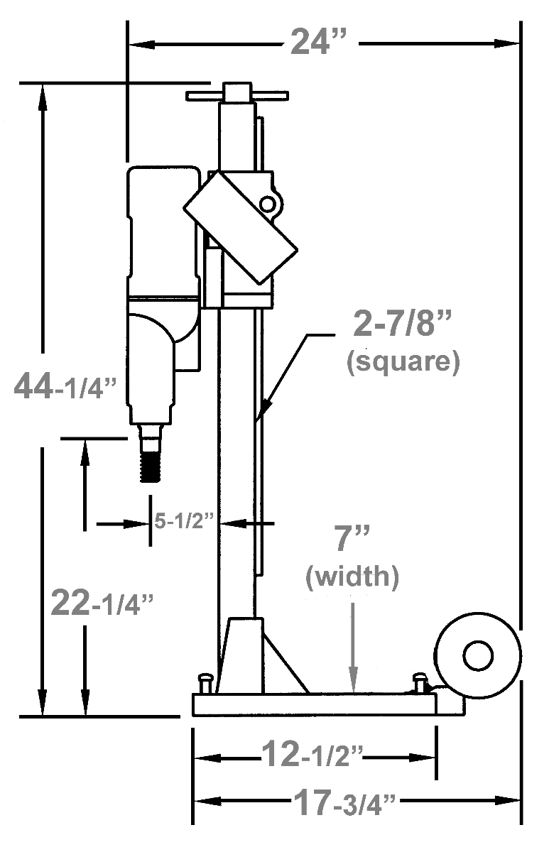 M1 Complete Anchor Core Drill Rig for Concrete diagram