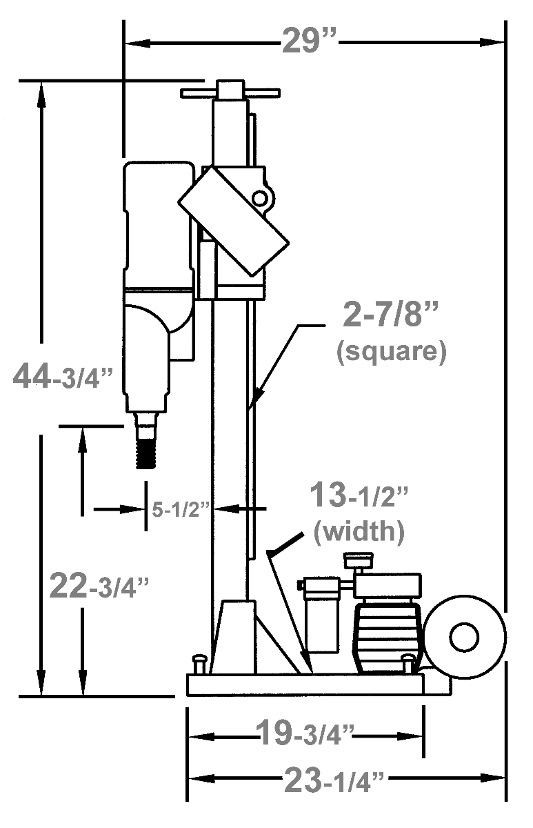 M1 Complete Combination Core Drill Rig Diagram