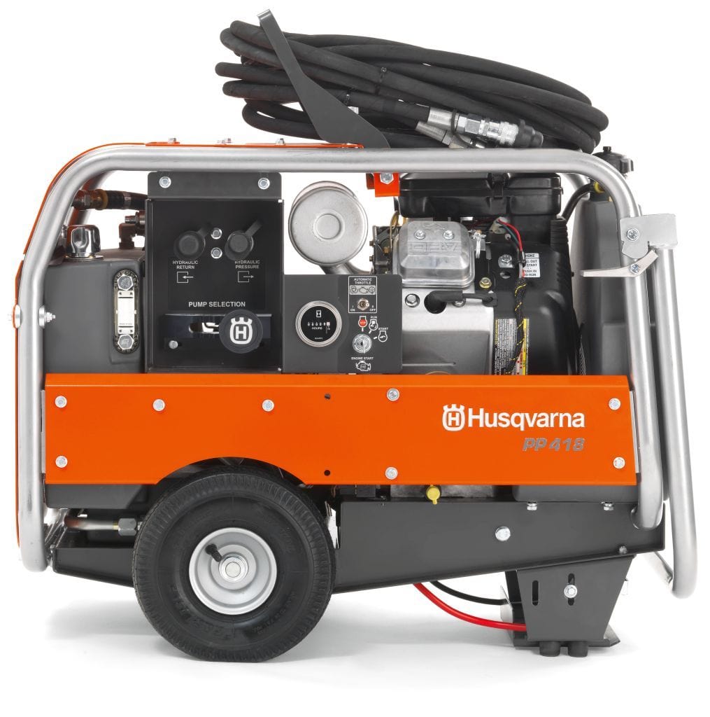 PP518 Husqvarna Briggs-Vanguard Gas Engine Hydraulic Power Unit, 5-10 GPM