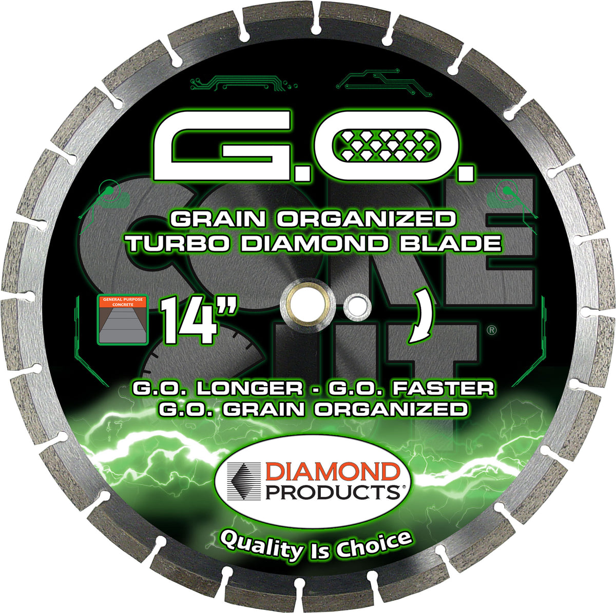 Diamond Products Premium GO Grain Organized Diamond Blade