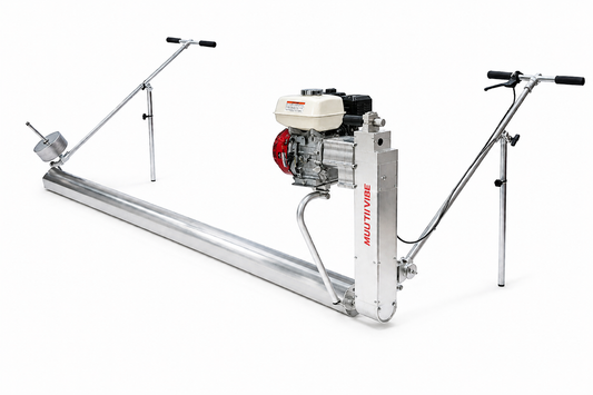 Multivibe Wildcat WC120 roller screed power unit with Honda GX120 engine, shown with roller tube and opposite-end handle