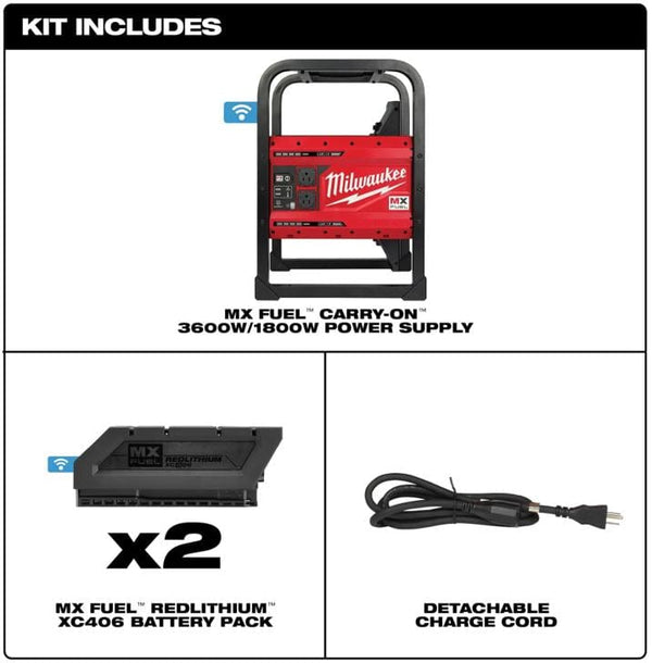 Milwaukee MX FUEL Carry-On Power Supply Kit