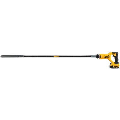 DeWalt DCE531 20V MAX concrete pencil vibrator with battery installed