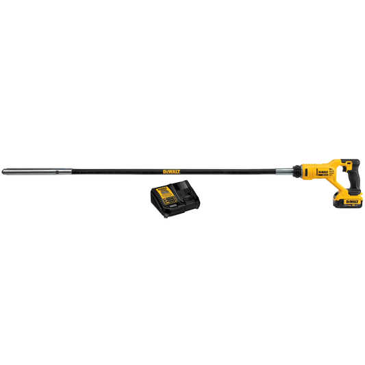 DeWalt DCE531M1 20V MAX concrete pencil vibrator kit with battery and charger