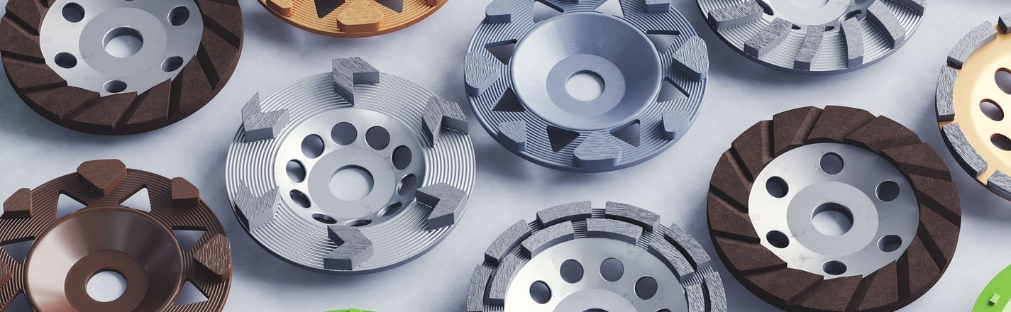 Array of diamond cup wheels in various configurations