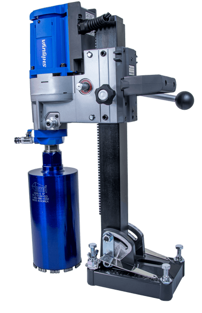 Shibuya TS-165 PRO Core Drill Rig | Angle Base | 2-Speed | 10" Bit Capacity
