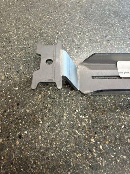 Gorilla GCT-8-54-R2 skid plate mounting bracket detail showing locating pin hole