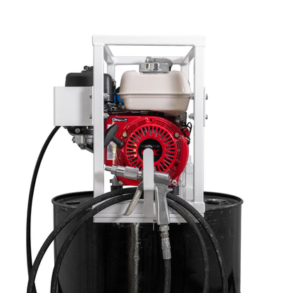 Minnich Multi-Purpose Sprayer side view showing Honda GX160 engine and adjustable fan spray gun