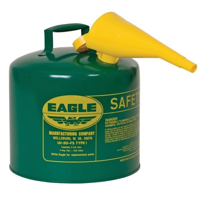 5 Gallon Pre-Mix Green Type I Safety Can With Funnel