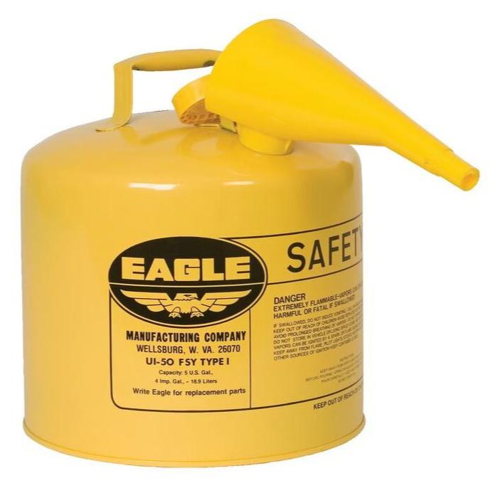 5 Gallon Diesel Yellow Type I Safety Can With Funnel