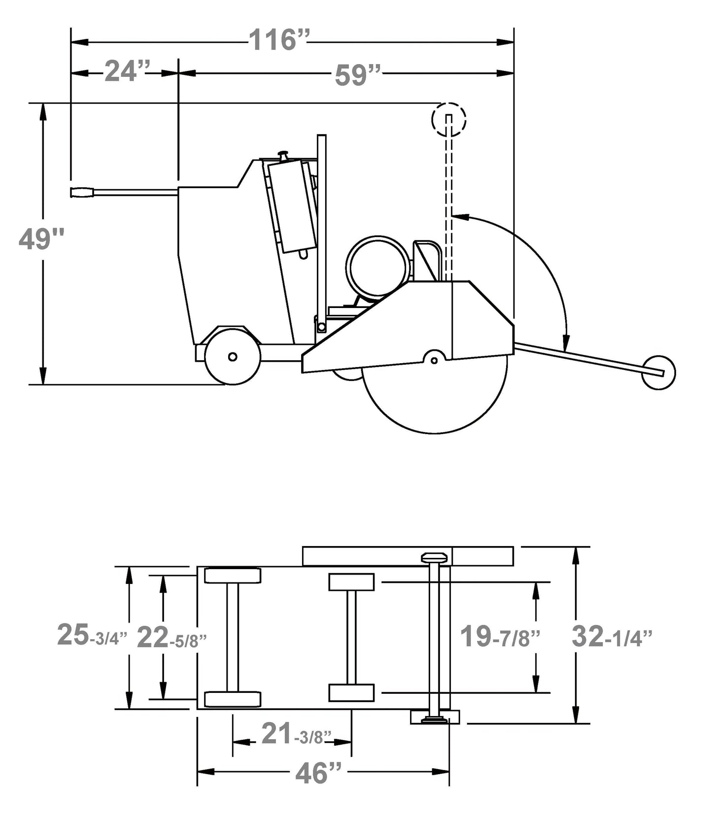 CC3700E Electric Core Cut Walk Behind Saw