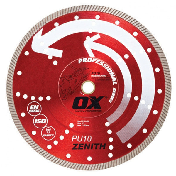 OX PU10 Turbo 14" Diamond Blade for Hard Materials