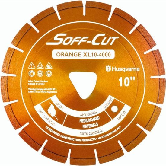 Soff Cut Excel 4000 Series Orange Husqvarna Diamond Blade